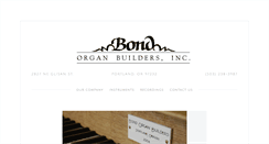 Desktop Screenshot of bondorgans.com